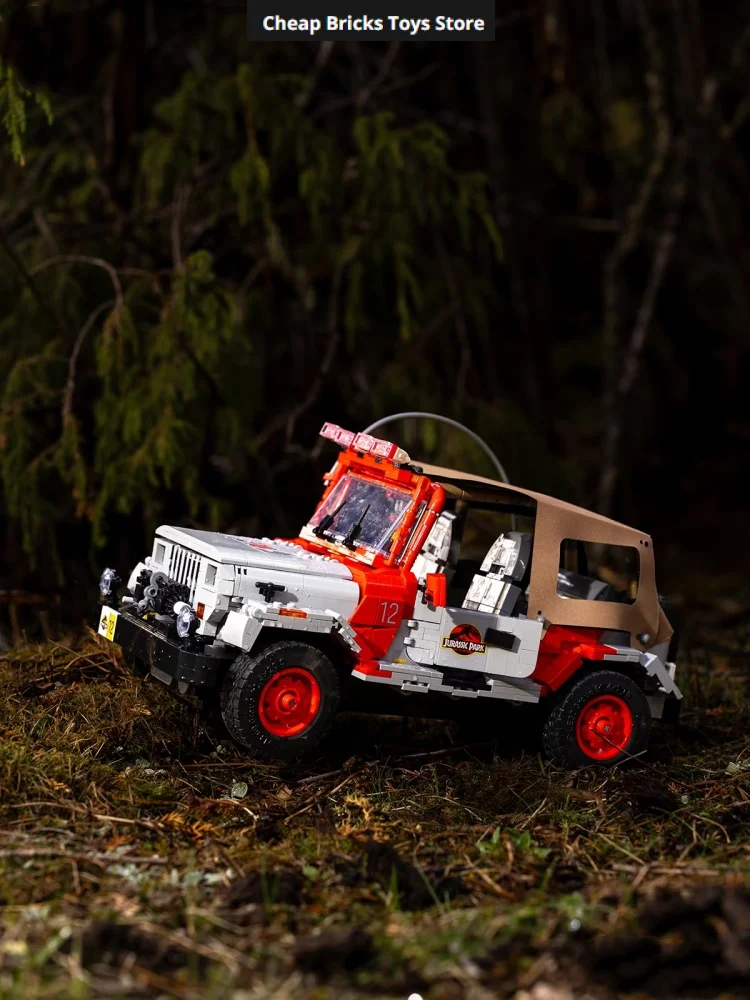 Jurassic World Series Jee Wrangler Movie Vehicles Model Toys Birthday Gifts Bricks Building Blocks Compatible 1924pcs for Adults