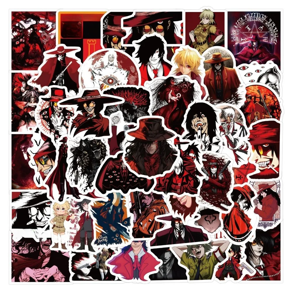 10/50 قطعة نمط الظلام أنيمي الديكور جراب هاتف سكيت دراجة كمبيوتر مكتبي خوذة الأمتعة زجاجة الثلاجة الغيتار