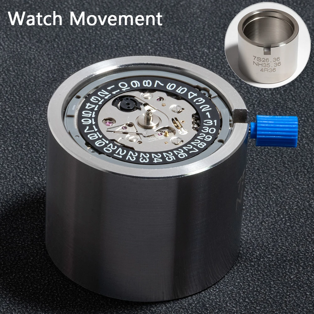 ساعة حركة حامل قاعدة صالح ل SKX007 NH35 36 7S26 7S36 4R36 NH34 NH 37 38 أدوات إصلاح الرجال ساعة قاعدة أداة تجميع إصلاح