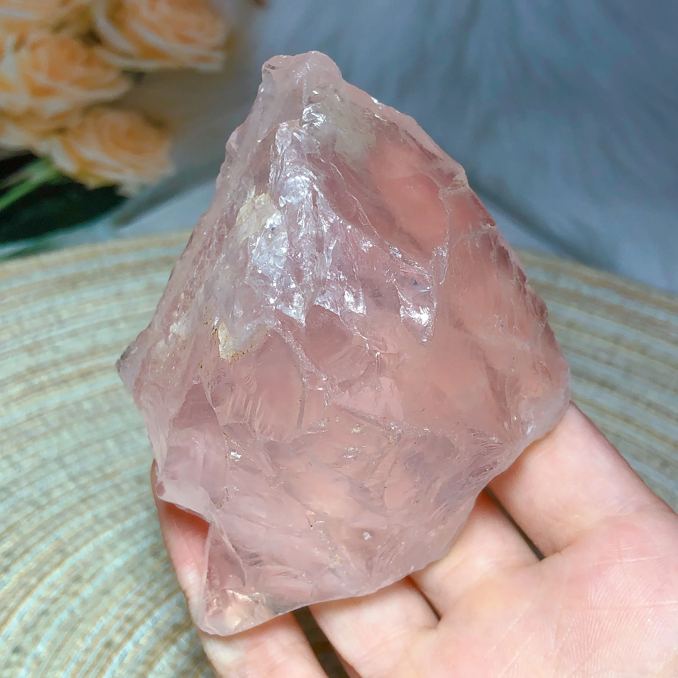 

Natural Crystal Rose Quartz Raw Stone Specimen Healing High Quality Reiki Gemstones Home Decorations Room Decor Mineral Ore