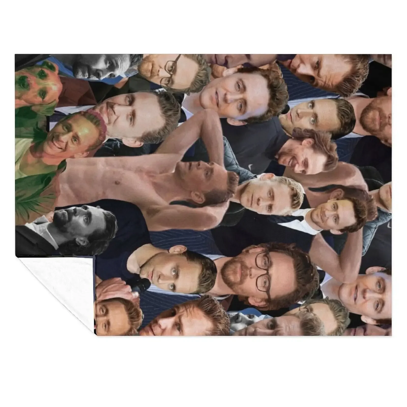 

Tom Hiddleston photo collage Throw Blanket Soft Plaid Thin Hair Vintage Blankets
