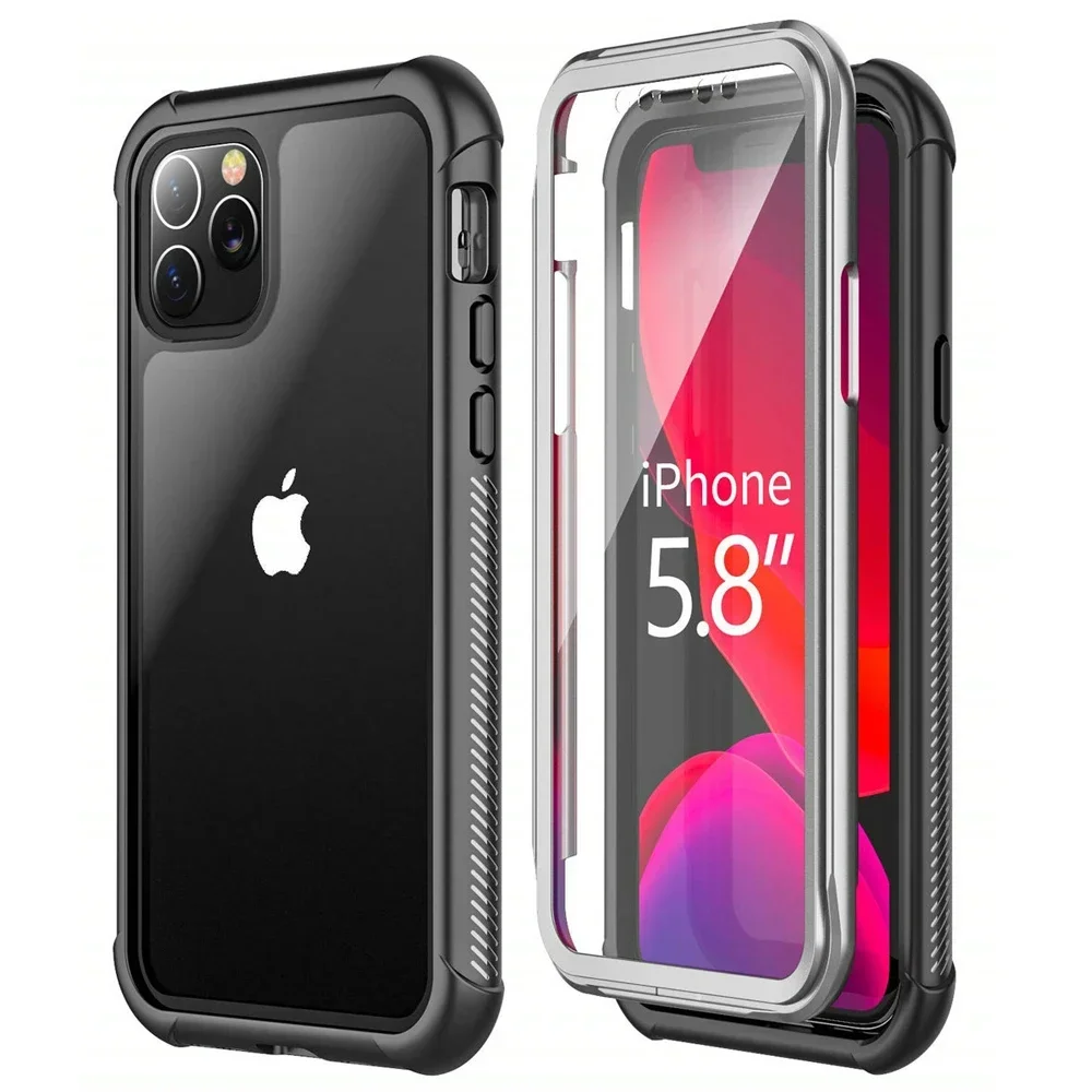 

For Coque iPhone 11 Pro Case 360 Protection Screen Hybrid Hard Crystal Back Cover for iPhone 11Pro Shockproof Case iPhone11 Pro