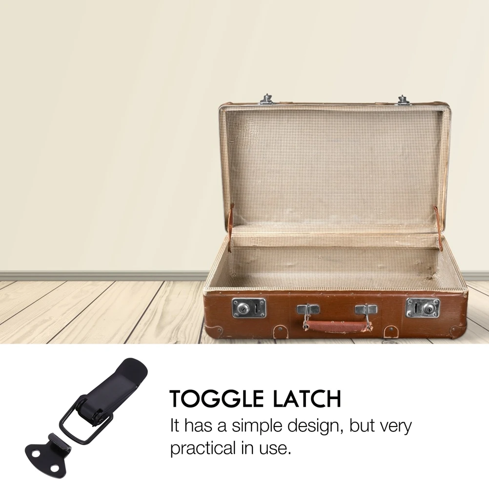 

6pcs Stainless Steel Toggle Latch Spring Loaded Lock For Toolbox Drawer Chest Cabinet Door Metal Hasp Fastener Clamp