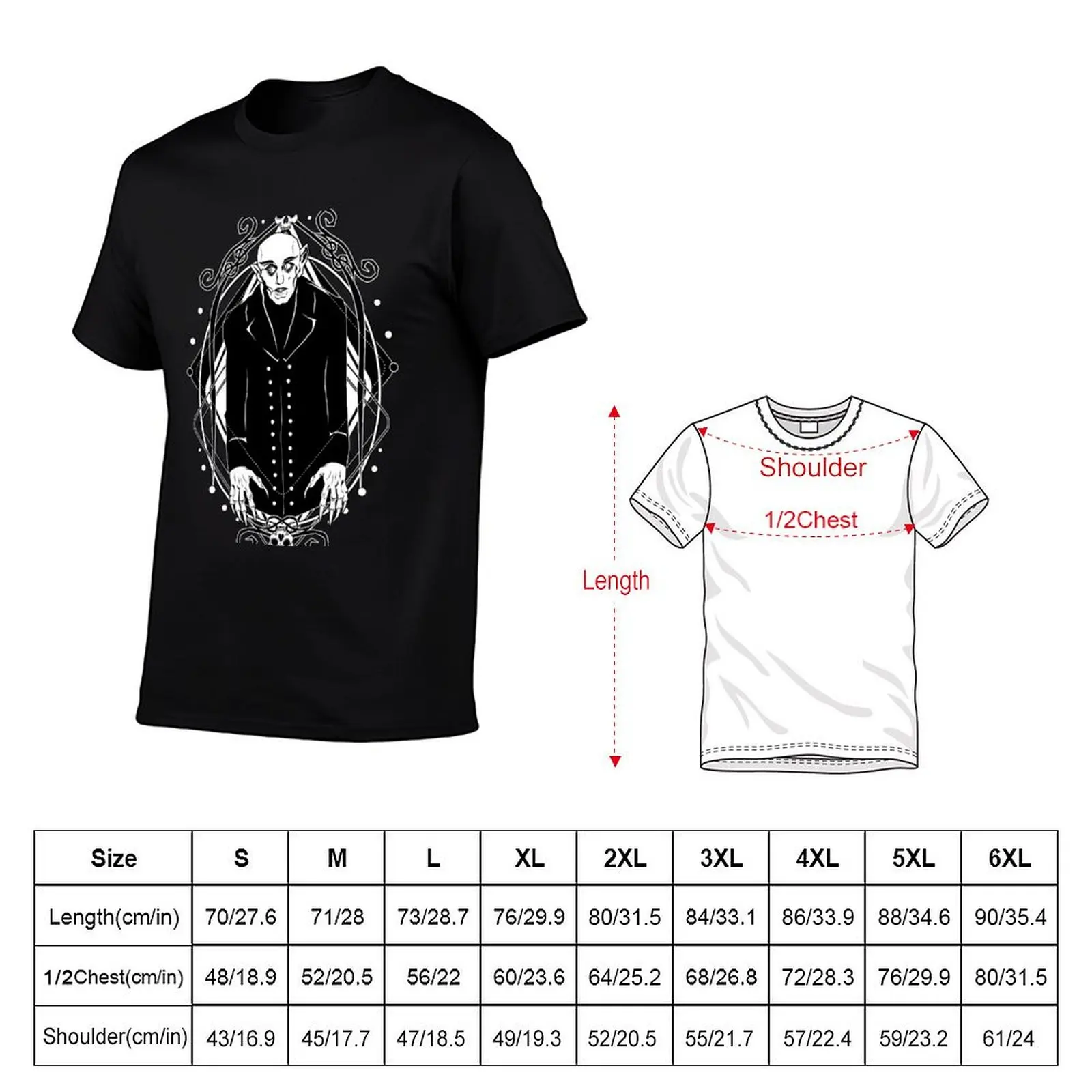 Nosferatu: A Symphony of Horror T-Shirt blacks anime stuff man clothes customs design your own men graphic t shirts