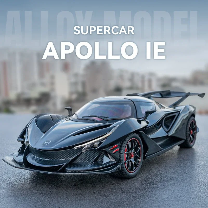 1:24 Apollo IE Intensa Emozione Alloy Car Diecasts & Toy Vehicles Car Model Sound and light Pull back Car Toys For Gifts