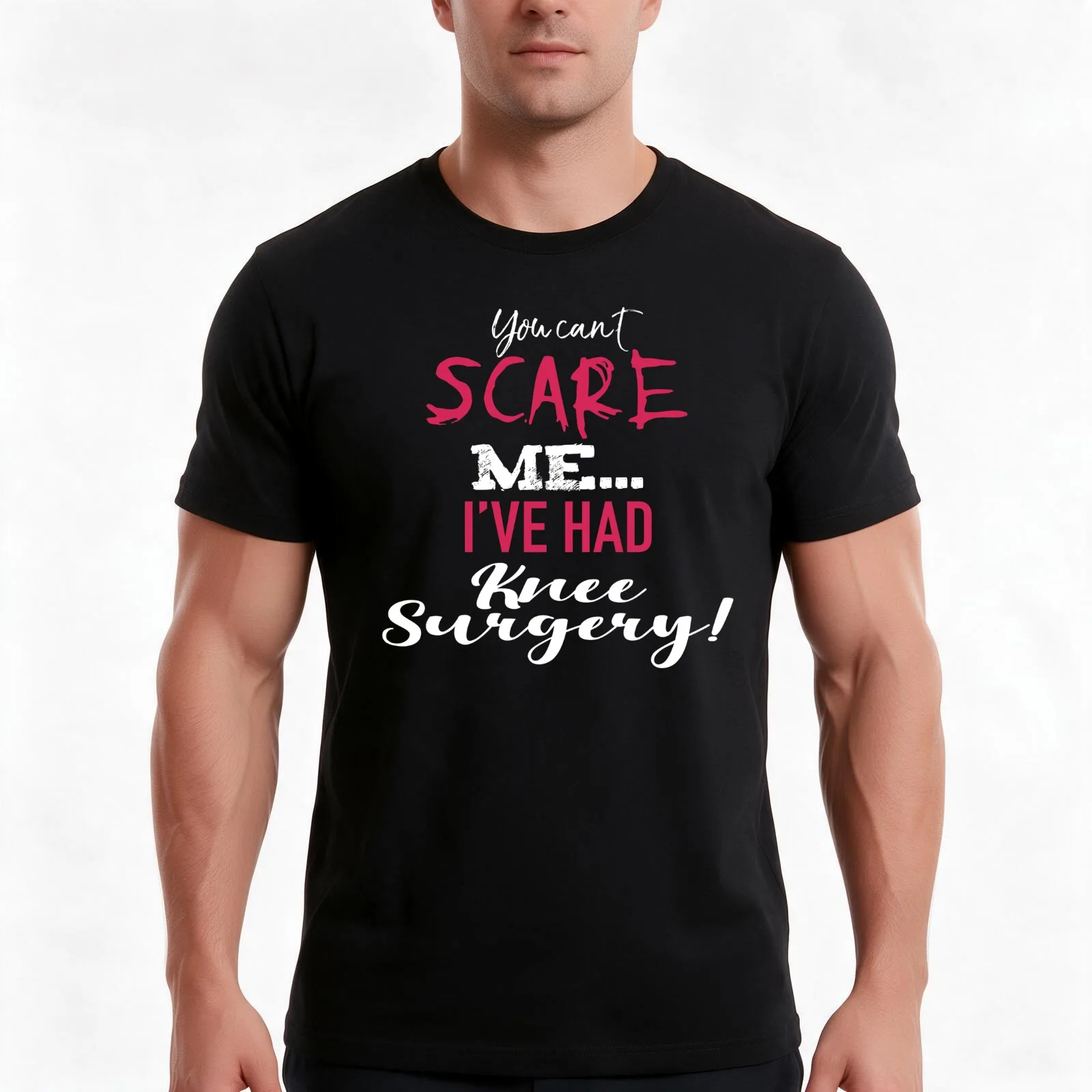 Funny Knee Surgery Recovery T-Shirt Summer Casual Cotton Tee Oversized Streetwear Tops Vintage Graphic Print 100% Cotton