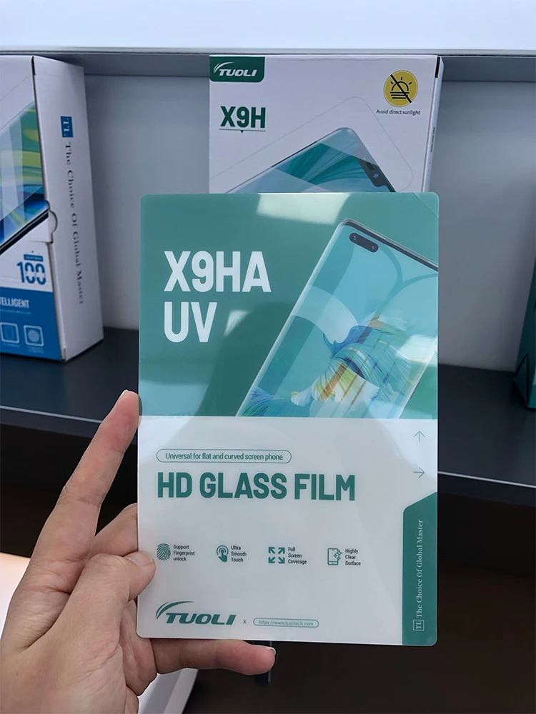 TUOLI X9HA 50 шт. UV HD новая прозрачная мягкая стеклянная пленка, листовая наклейка, отверждение для TPU TL168, гидрогелевая защитная пленка для экрана, машина для резки