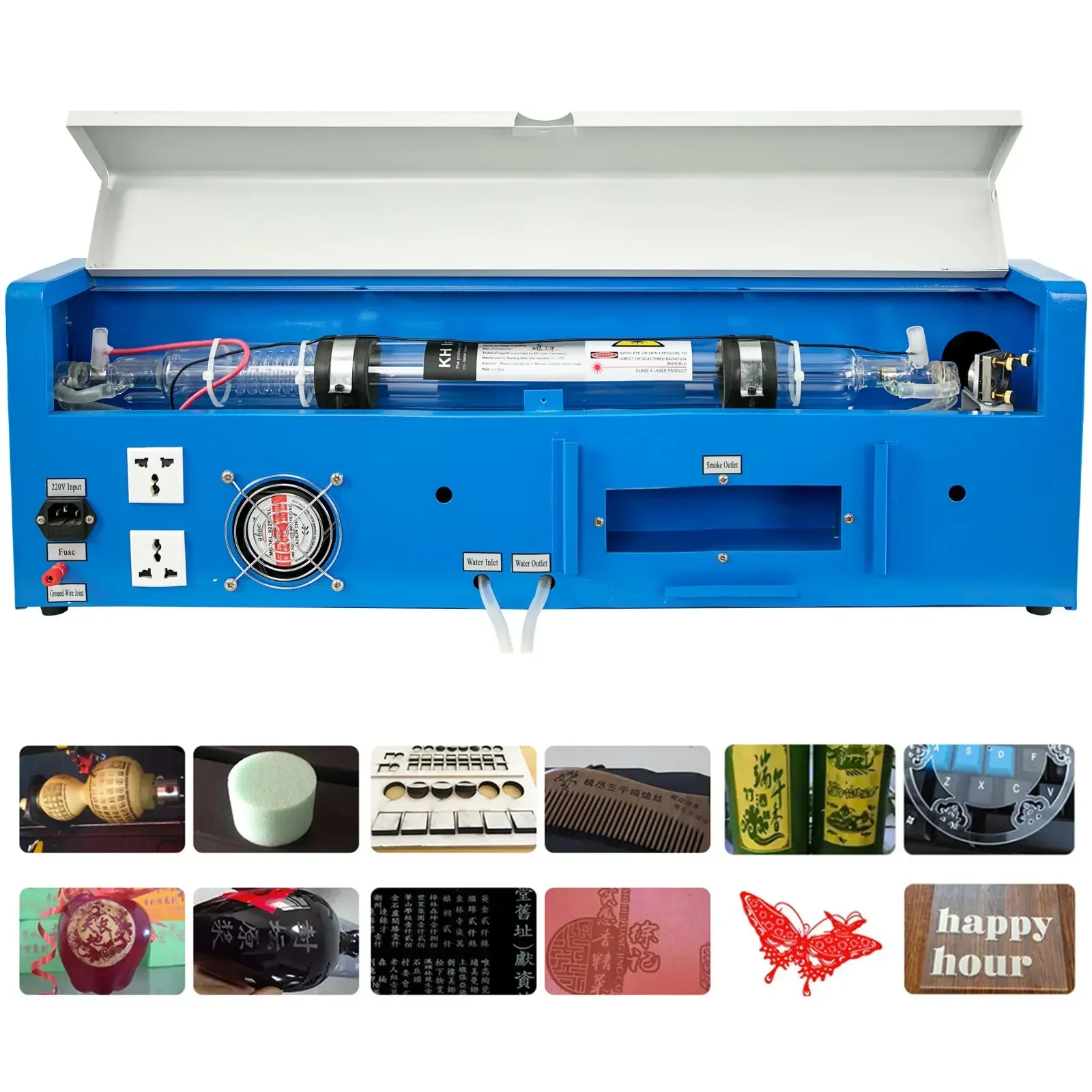 40 Вт CO2-лазерный гравер и резак - гравировка с ЧПУ K40 с цифровым дисплеем, двойной 110 В/220 В для фанеры, акриловой кожи