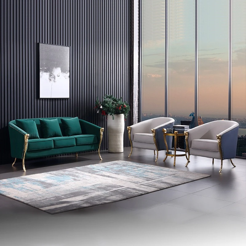 Bedroom American light luxury single sofa chair modern simple small apartment living room leisure chair sheep head armrest chair