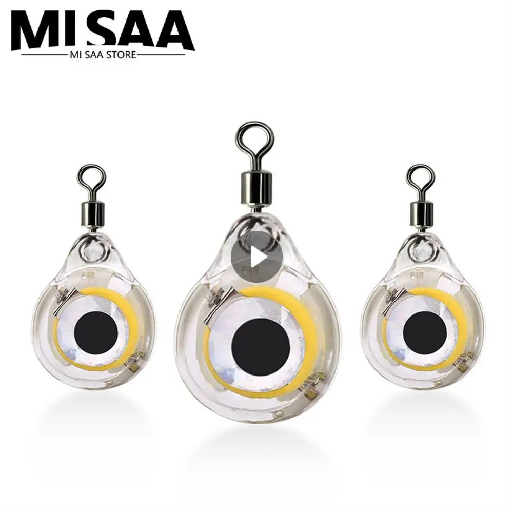 Trampa de señuelo de pesca, Mini luz LED, gota profunda, bajo el agua forma de ojo, cebo de calamar, lámpara luminosa para atraer peces