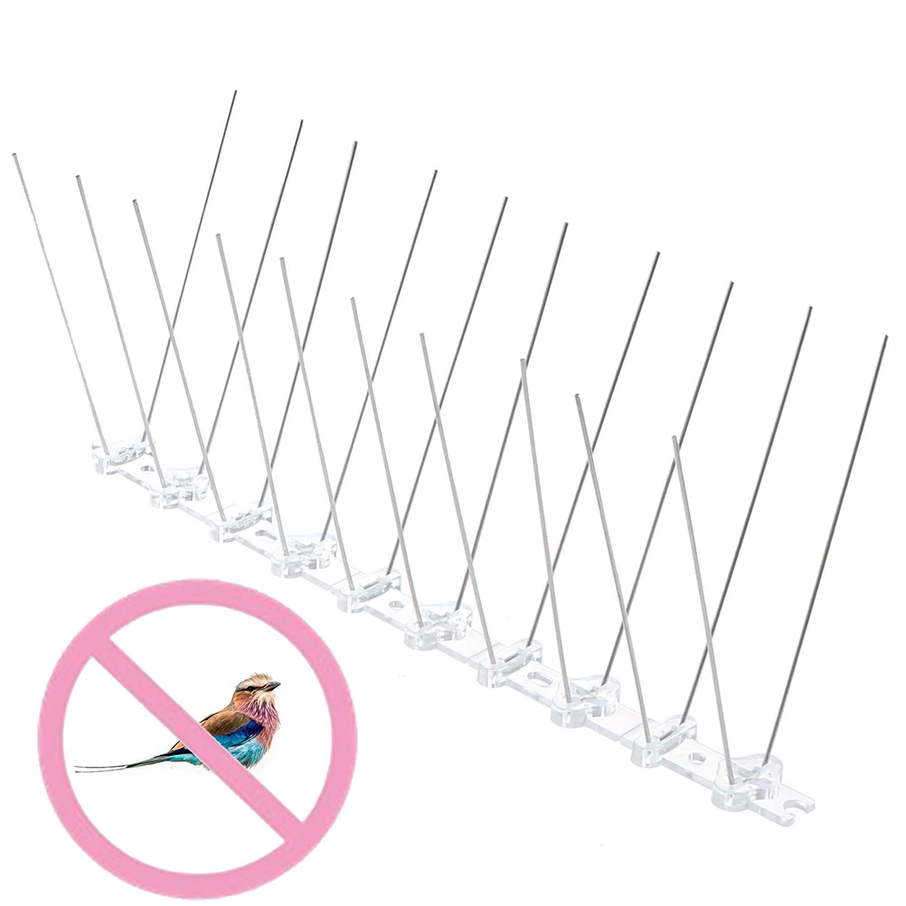 Bird Repellent Spikes Eco-friendly Anti Pigeon Nail Bird Deterrent Tool Bird Repellent Thorn Spikes Net Fence Anti-Bird Device