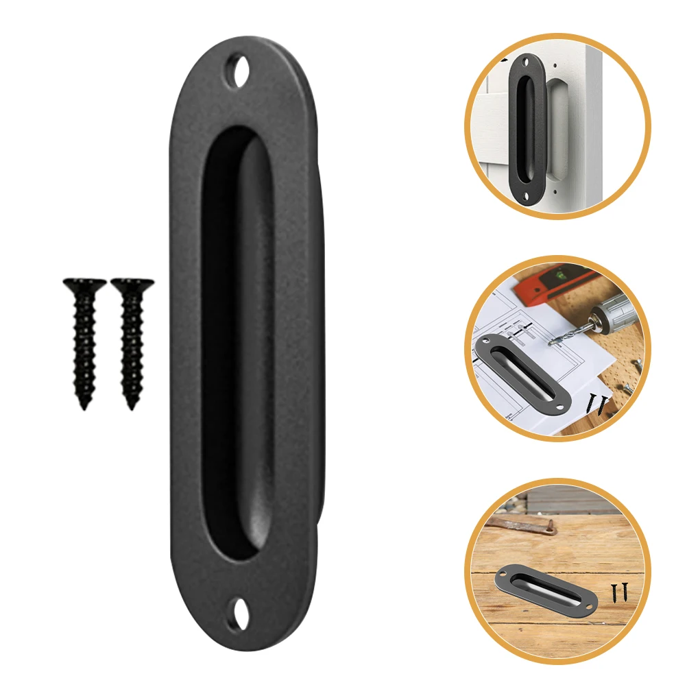 

Heavy Duty Stainless Steel Round Hidden Pocket Door Handles Embedded Pulls for Cabinet Gates 201 Durable Concealed Recessed