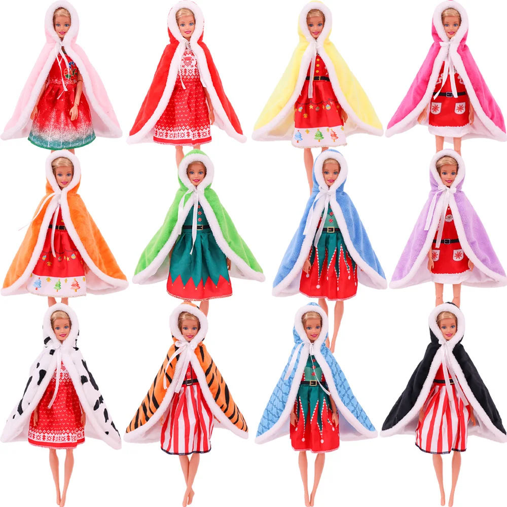 Barbies boneca roupas de natal pijamas capa boneca acessórios para 11.8 Polegada barbie boneca roupas acessórios da menina brinquedo