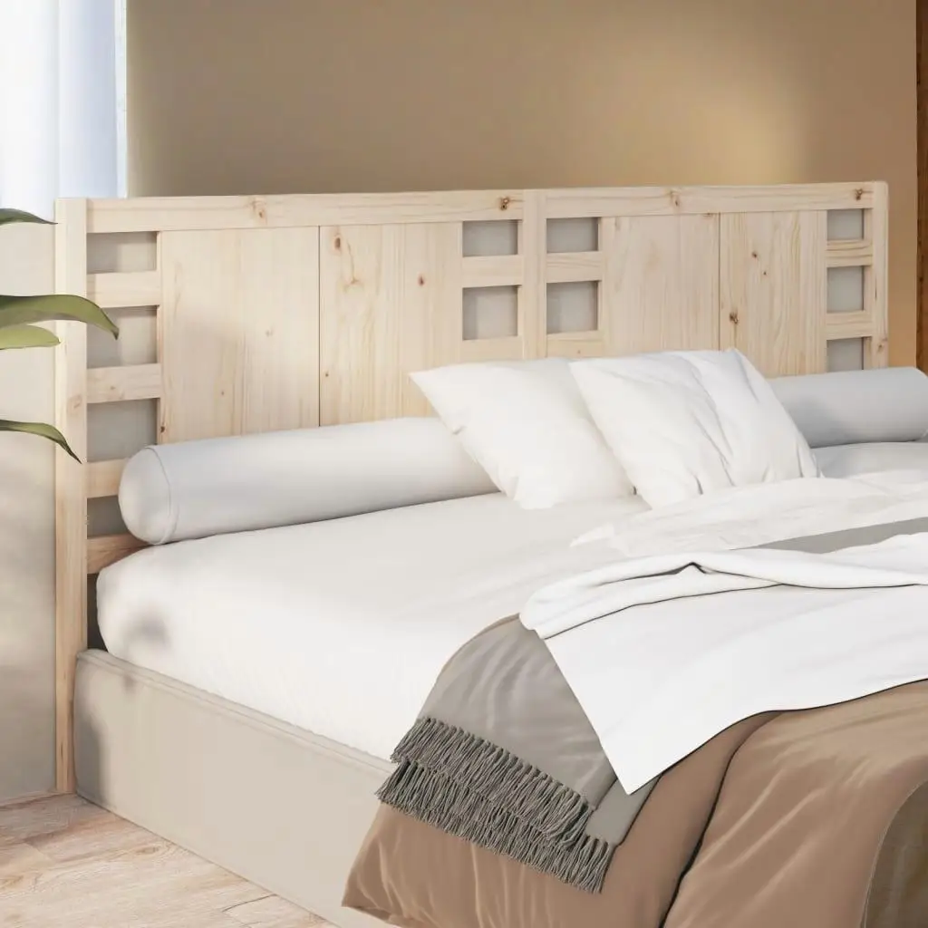 Solid Pine Wood Headboard 141x4x100 cm - Stylish & Durable Bedroom Furniture