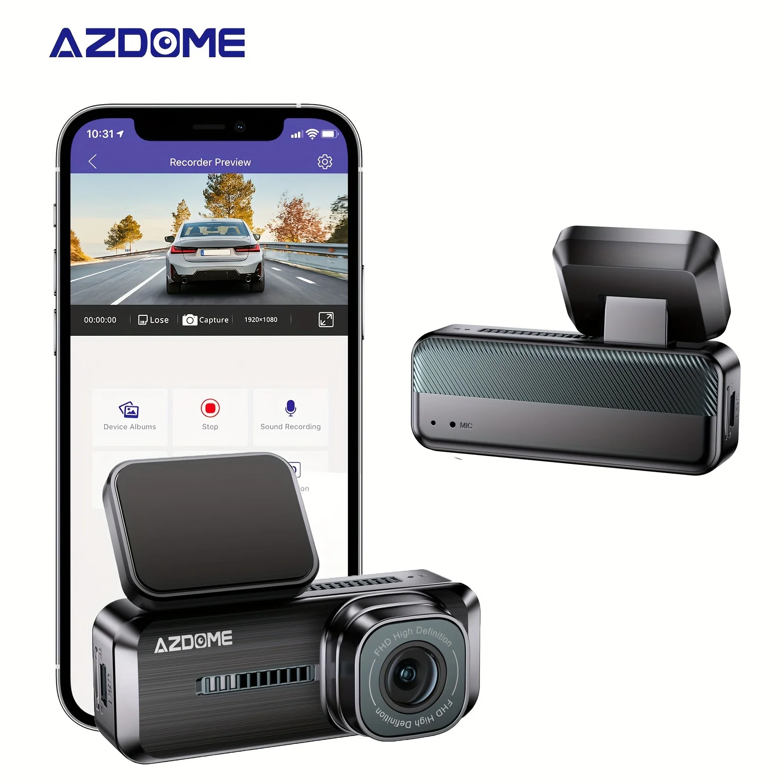 

WiFi 1080P FHD Dash Camera For Cars, 150° Wide Angle Dash Cam Front, 24H Parking Mode (Need Hardwire Kit With Mini Usb Plug Sep