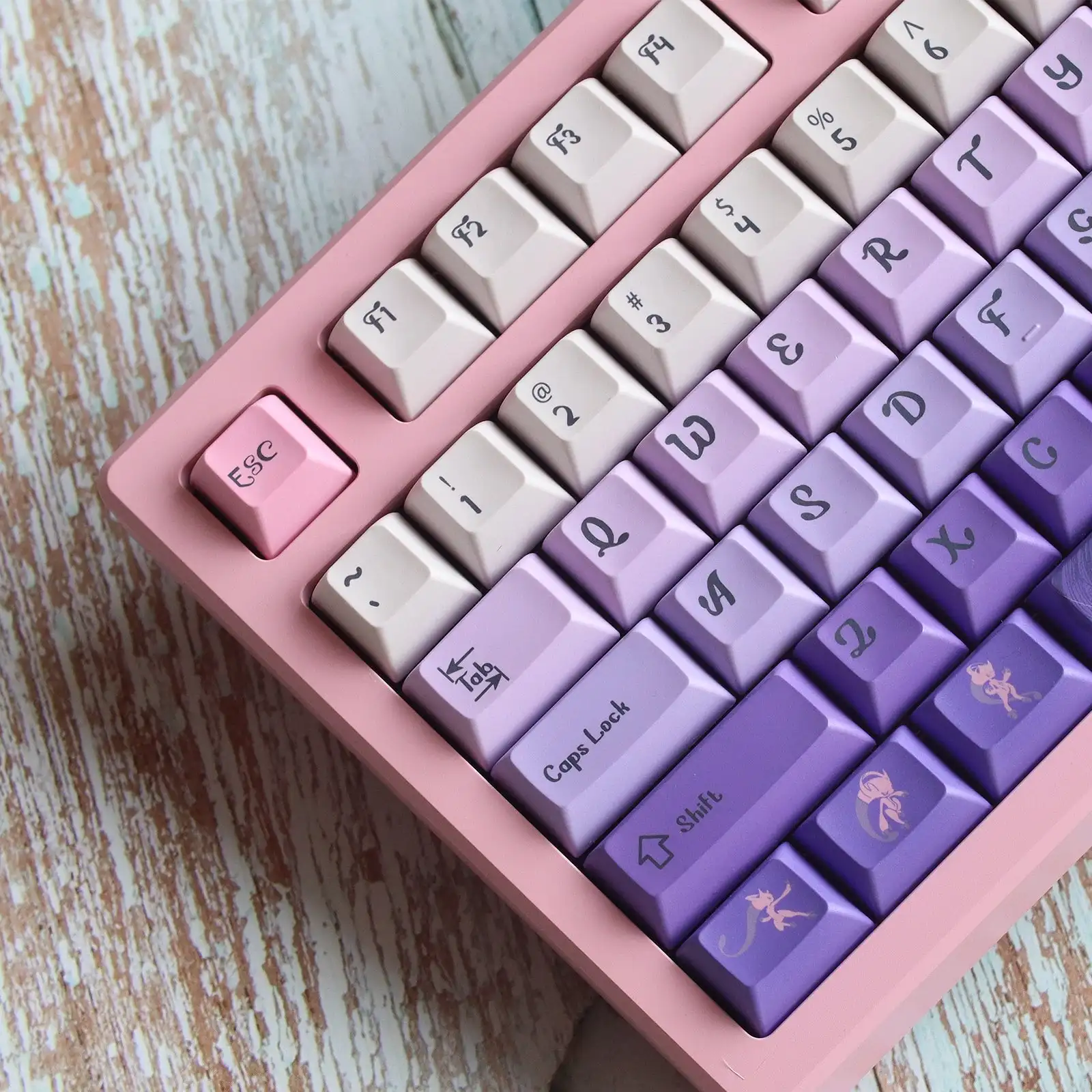 กุญแจ143 gmk keycaps สีเชอร์รี่โปรไฟล์ PBT ย้อมสีระเหิดสำหรับ MX SWITCH ISO Enter 61/64/75/84/87/980