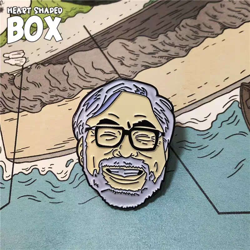 

Hayao Miyazaki cartoon badge brooch