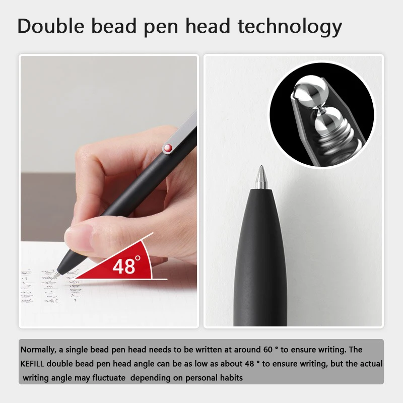 Kawaii Kaco Press Gel Pen Back to school Stationery 0.5mm Black ink Quick Dry Signature Pens 800 Meter Fluent Writing for Office image 4