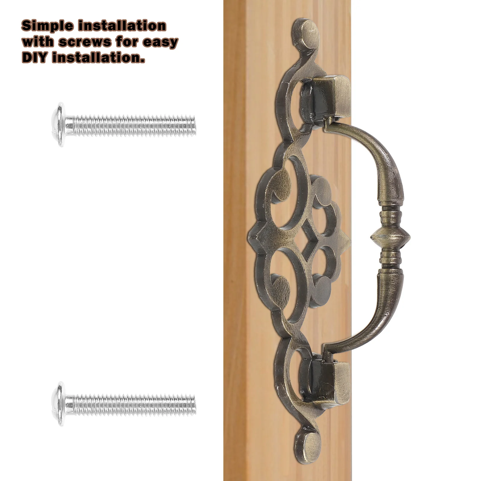 

Vintage Style Cabinet Pull Zinc Alloy Retro Door Handle Decorative Furniture Pull for Drawer Wardrobe Cupboard