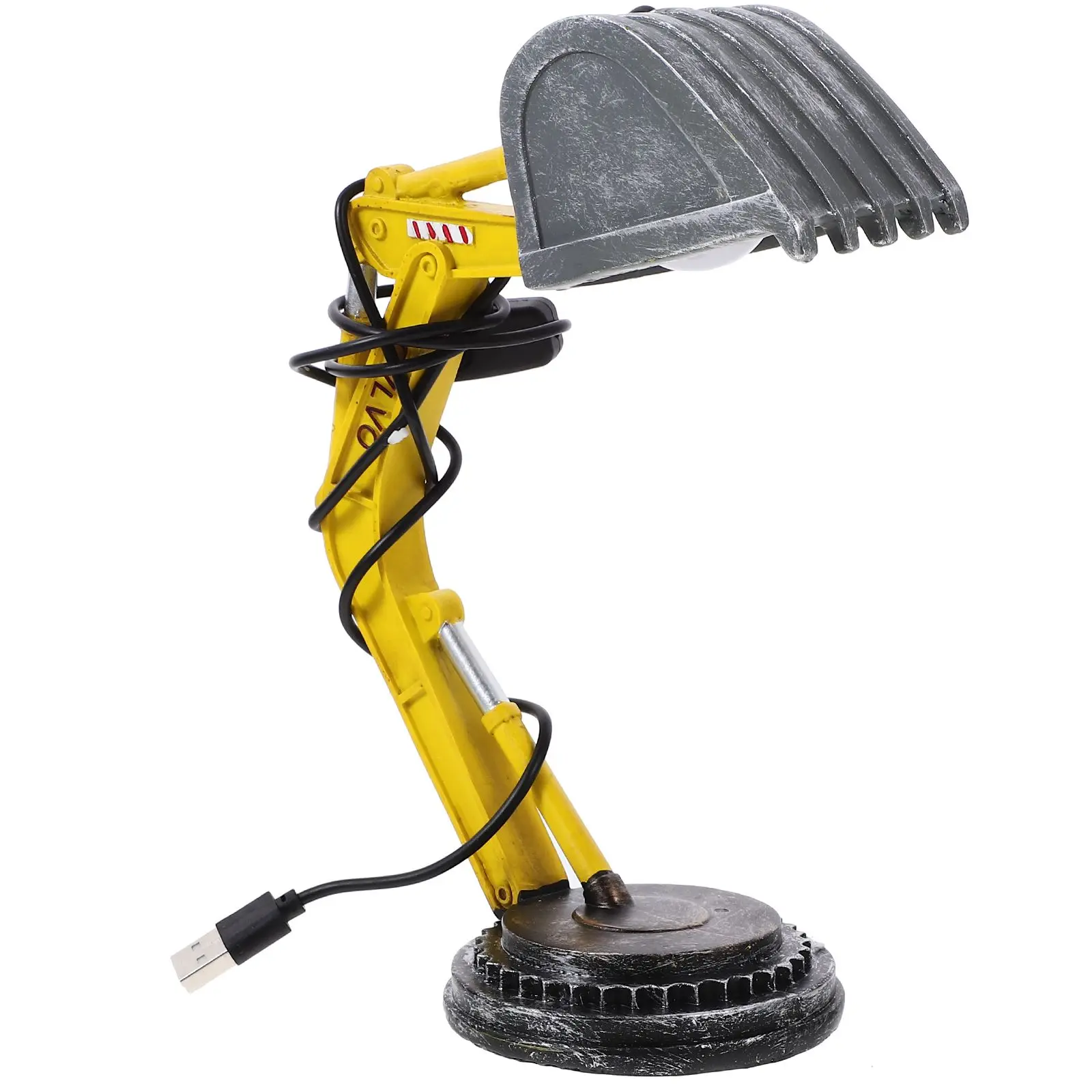 Industrial Excavator Table Lamp Kids Construction Room Tabke Office Digger Home Decor