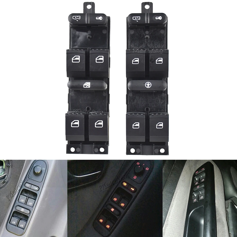 Window Panel Master Control Switch 1J4959857 1J4959857D For Volkswagen VW MK4 Bora Seat Skoda Octavia MK1 Fabia Toledo Superb