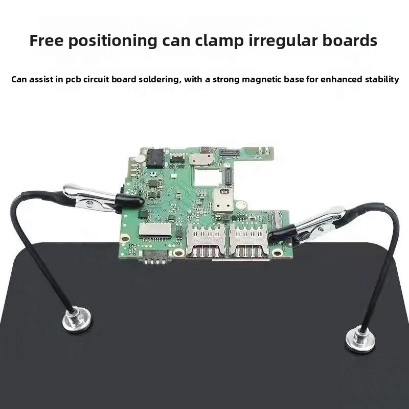 Arms PCB Holder for Electronics Repair – Alligator Clip Welding Tool Soldering Third Hand with Strong Magnetic Base Flexible