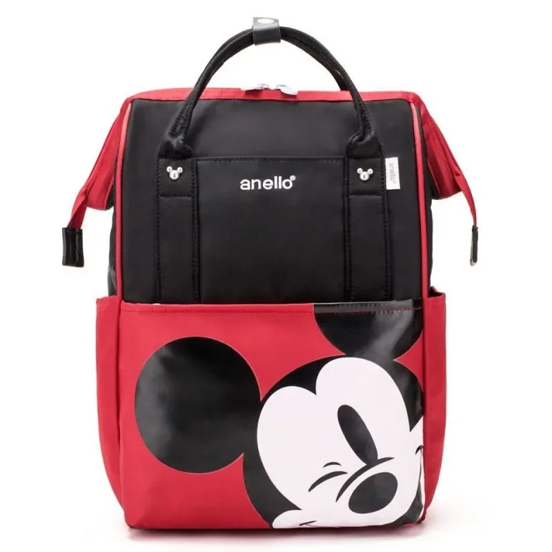 Disney Mickey Mommy Backpack Large Capacity Multi Functional Embroidery Contrast Fashion Personalized Western Style Travel Bag