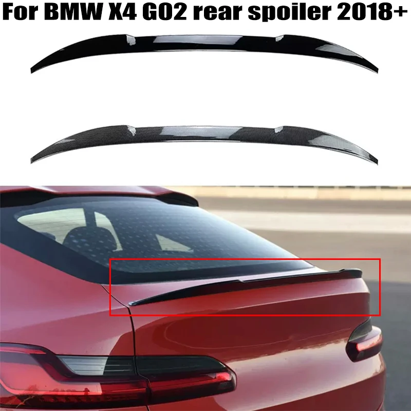 

For BMW X4 G02 2018+ M4 Style ABS Plastics Rear trunk cover spoiler Rear wing Airfoil