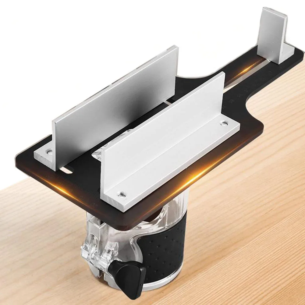 

2 In 1 Invisible Fastener Slotting Bracket Router Base Mortising Jig Trimmer Hand Tools Power Tool Accessories