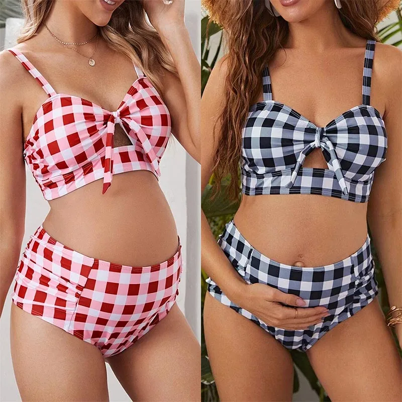 

Sexy Maternity Separate Swimwear for Pregnant Women Swiming Wear Pregnancy Swimsuit Suspender High Waist Maternity Bathing Suits