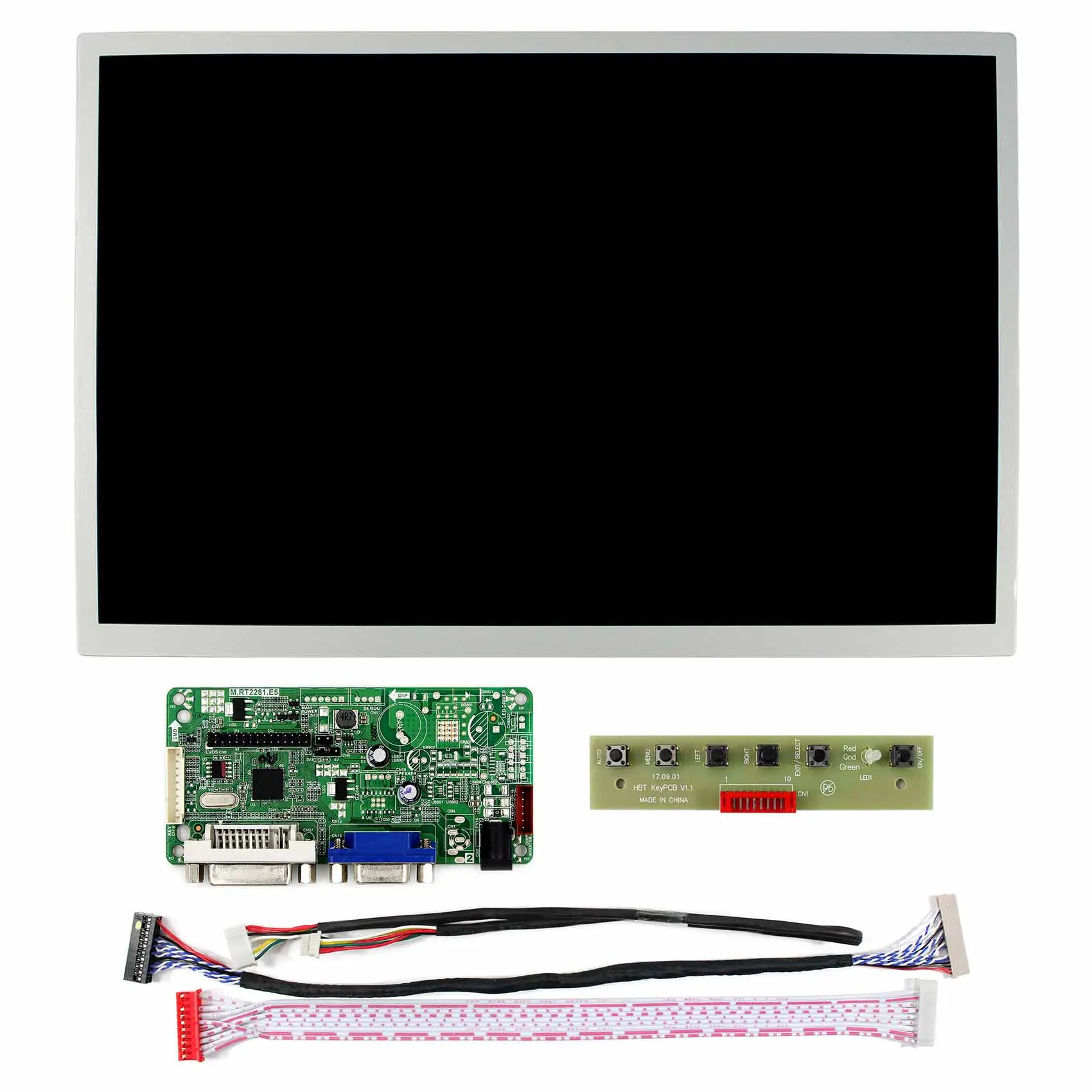 DVI VGA LCD コントローラ ボードおよび 12.1 インチ 1280x800 LQ121K1LG52 LCD スクリーン