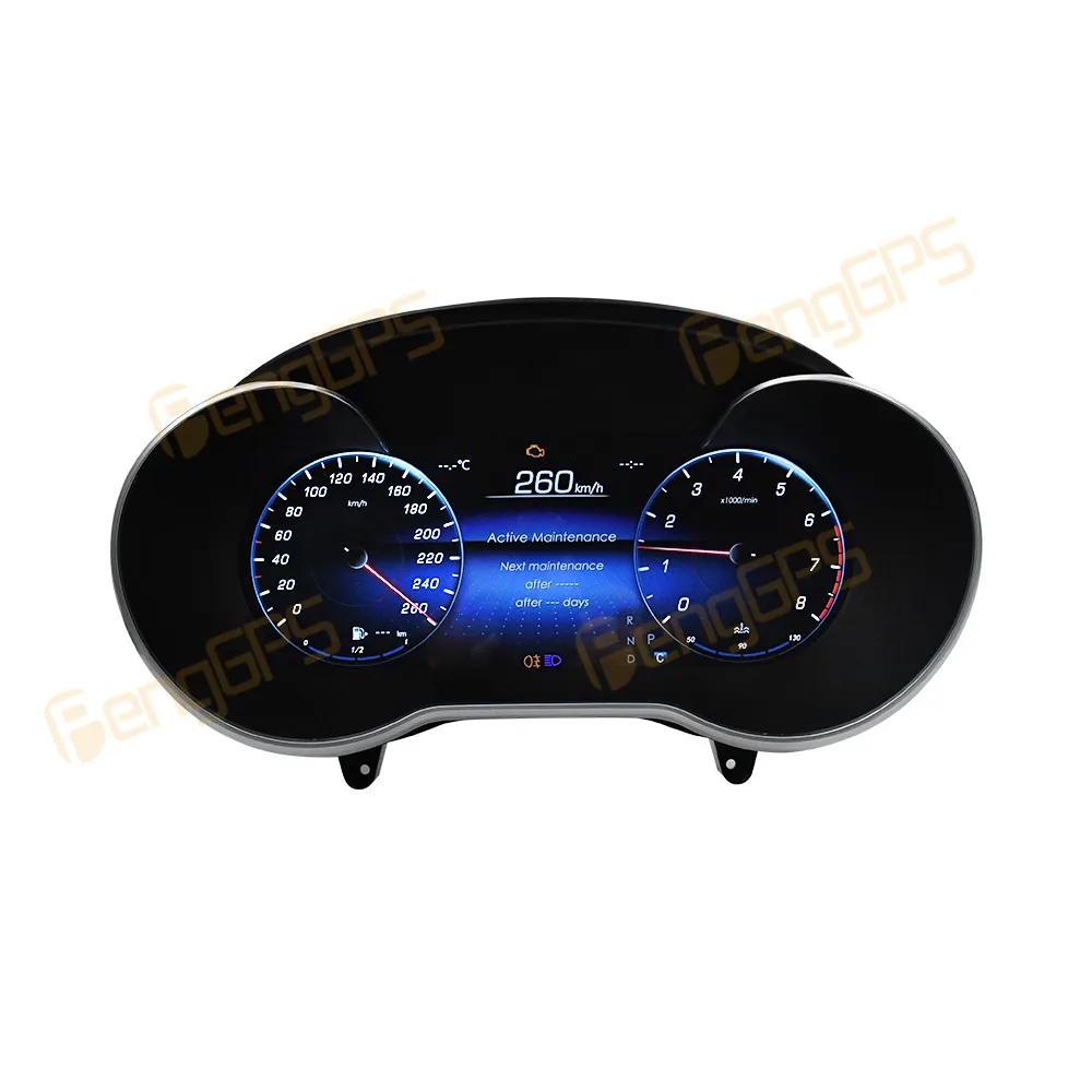 12.3 Inch Digital Cluster Odometer Screen For Mercedes-Benz W205 2015-2021 LCD Instrument Panel Virtual Cockpit Speed Meter