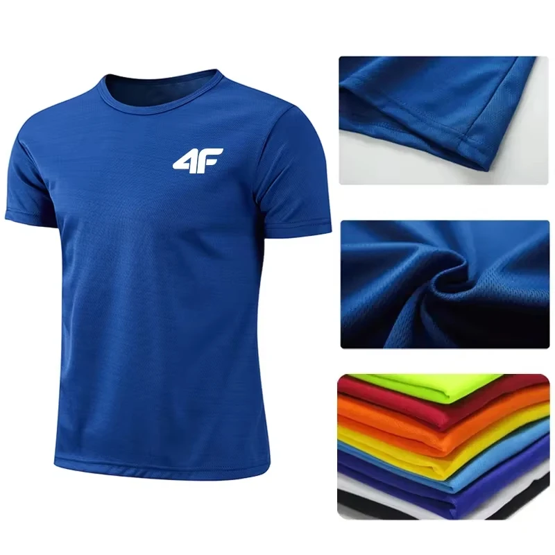 Camiseta de entrenamiento de verano para hombre, camiseta de manga corta transpirable de alta calidad de secado rápido, camisetas de baloncesto para gimnasio y maratón