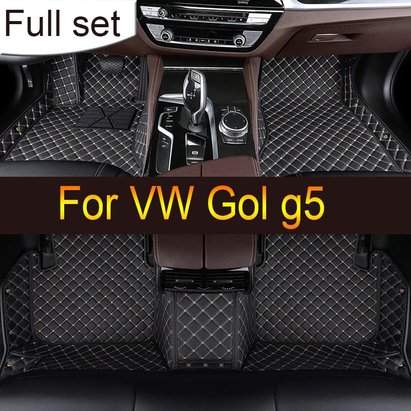 Customized Artificial Leather Car Floor Mat For VW Gol g5 2008 2009 2010 2011 2012 Protect Your Vehicle\'s Interior Accessory