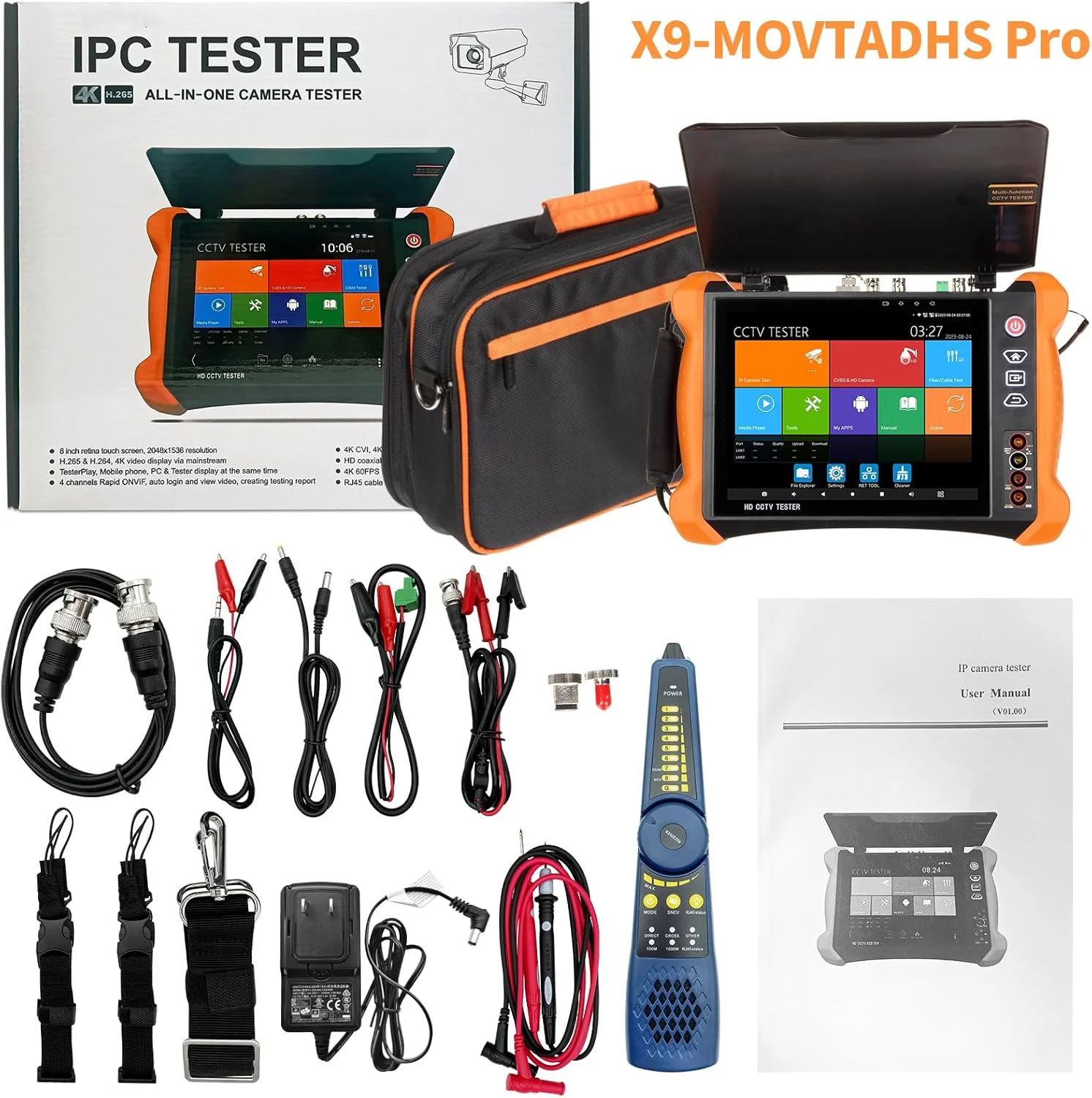 CCTV tester X9ADH X9MOVTADHS 8