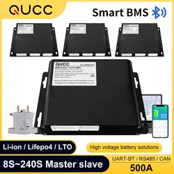 Qucc BMS 48S 60S 96S 12S 24S 36S 40S 64S 75S 120S 160S 192S 240S 96V 120V 144V 216V 240V Wysokonapięciowy Smart BMS RS485 CAN ModBus