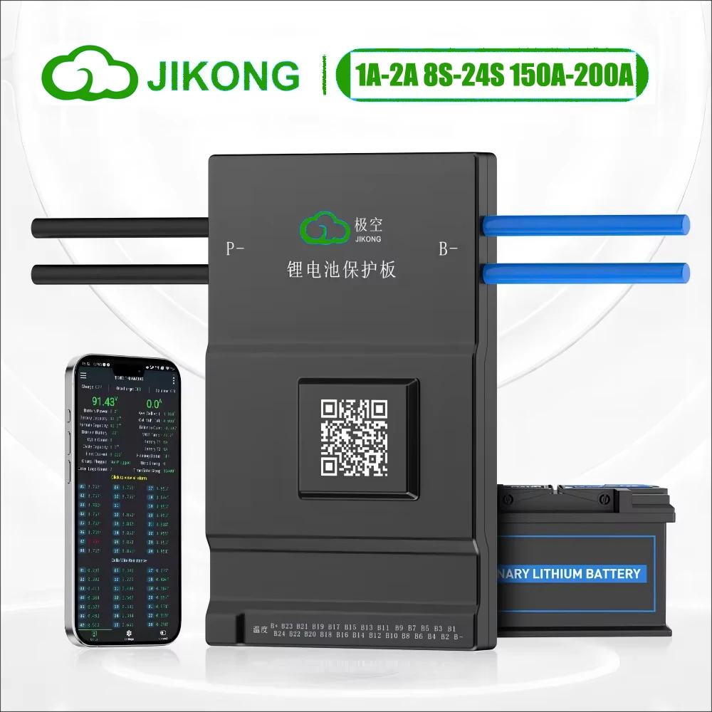 

JK BMS Active Balance 150A 200A JIKONG 1A 2A Lifepo4 Battery 8S 24V 10S 12S 13S 16S 48V 20S 24S 72V Li-ion LTO Smart Bluetooth
