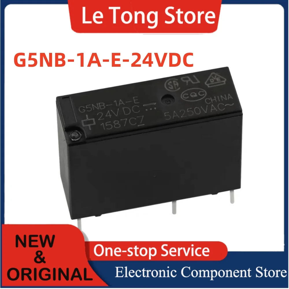 5 10 قطعة G5NB-1A-E 24VDC 12VDC 5VDC 24V 4-pin مجموعة من مرحل أصلي جديد مفتوح عادة 5A مناسب لـ Omron