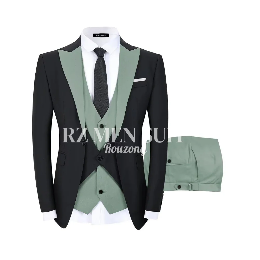 

Men's Tuxedo Suits Slim Fit 3 Piece Suit Formal Wedding Groomsmen Suit Prom Tuxedo Set costumes hommes