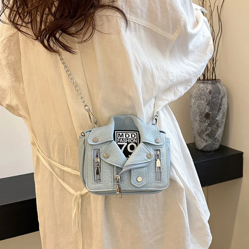 Women Handbag Small Jacket Shape Shoulder Bag Women Cute Suit Crossbody Bag Fashion Rivet Chain Bag