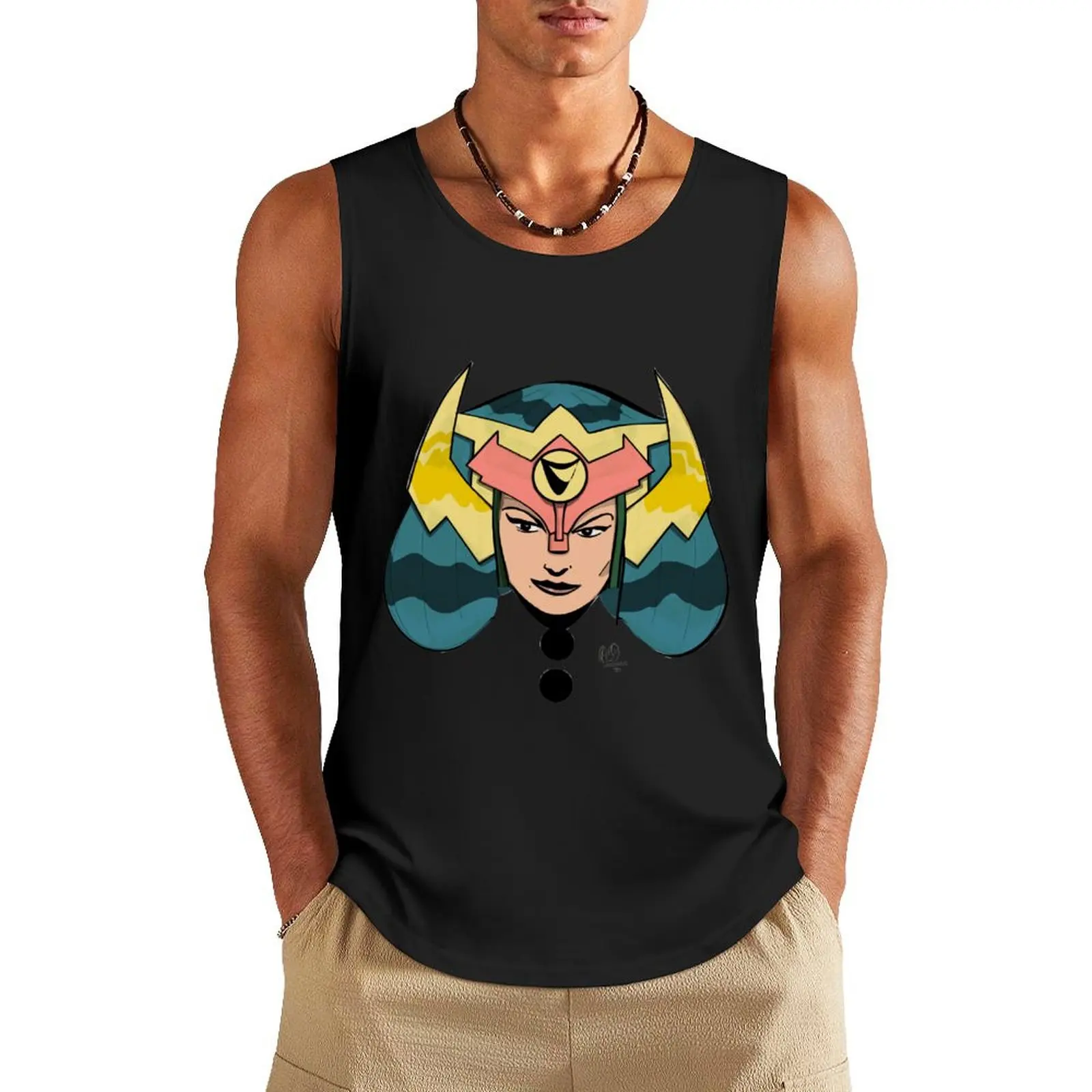 Big Barda portrait Tank Top Men's gym t-shirts Top summer sports t-shirts for men sexy clothes men