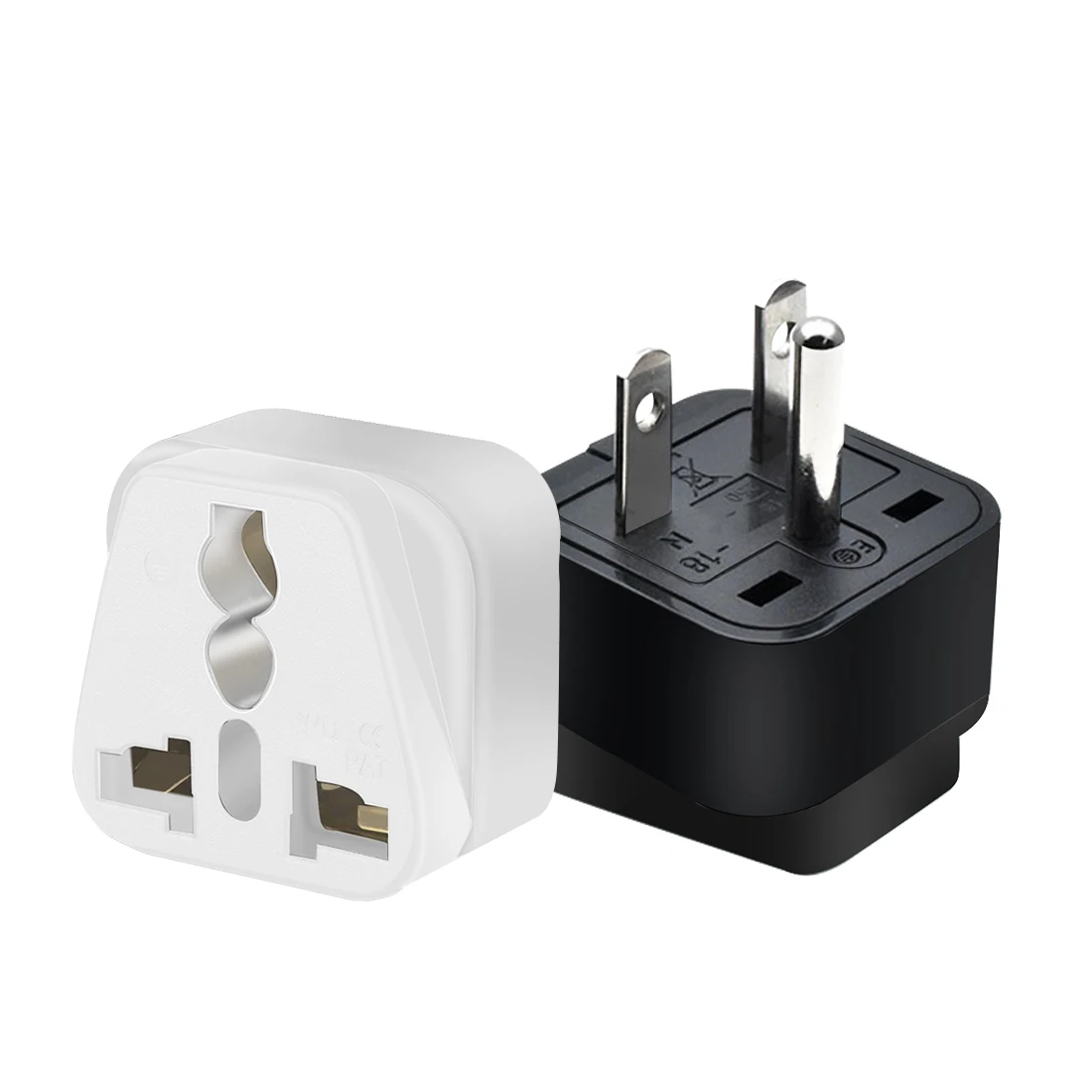 Jorindo NEMA 6-15P 250V ทองแดง15A สากลอเมริกาปลั๊ก3ขา AC เราแคนาดาญี่ปุ่น adaptor Traveling