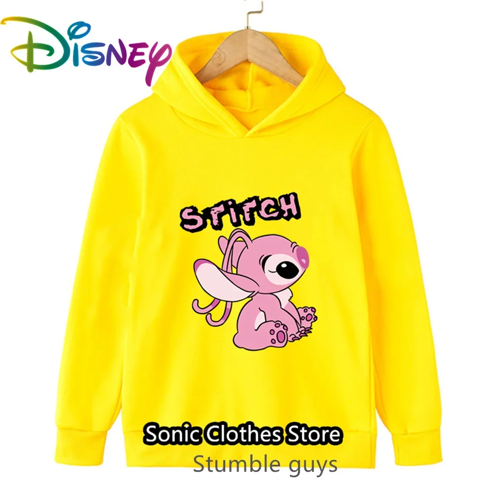ستيتش ديزني للأطفال هوديي الخريف الفتيات أزياء فضفاضة عارضة أكتيفيوير 3-14Y