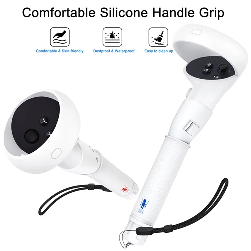 Imagen 2 del producto Extensiones de controlador para Meta Quest 3S/2, accesorios para Gorilla Tag, palos de brazos largos, manijas Beat Sabre, palos de Golf sobrenaturales