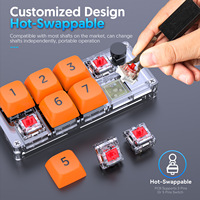8 Key Macro Programmable Fully Hot Swappable Mechanical Switch 4 Color RGB Light Gaming Mini Keyboard
