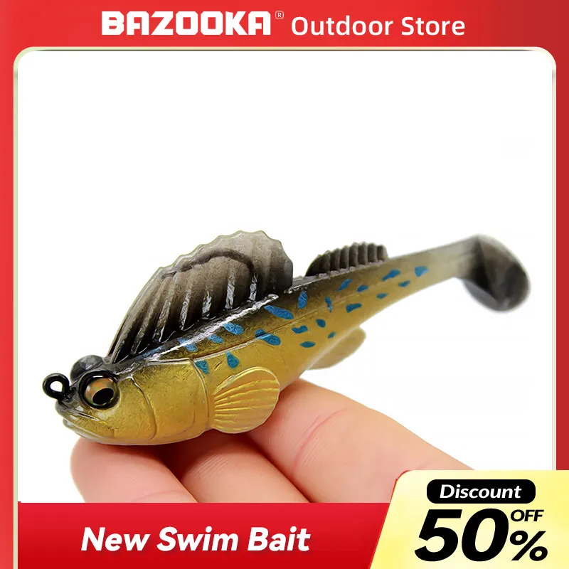 Bazooka Fishing Lure Jumping Simulation With Hook Brilliant Rainbow Wobblers Luminous Soft bait Pike Bass Winter Bait