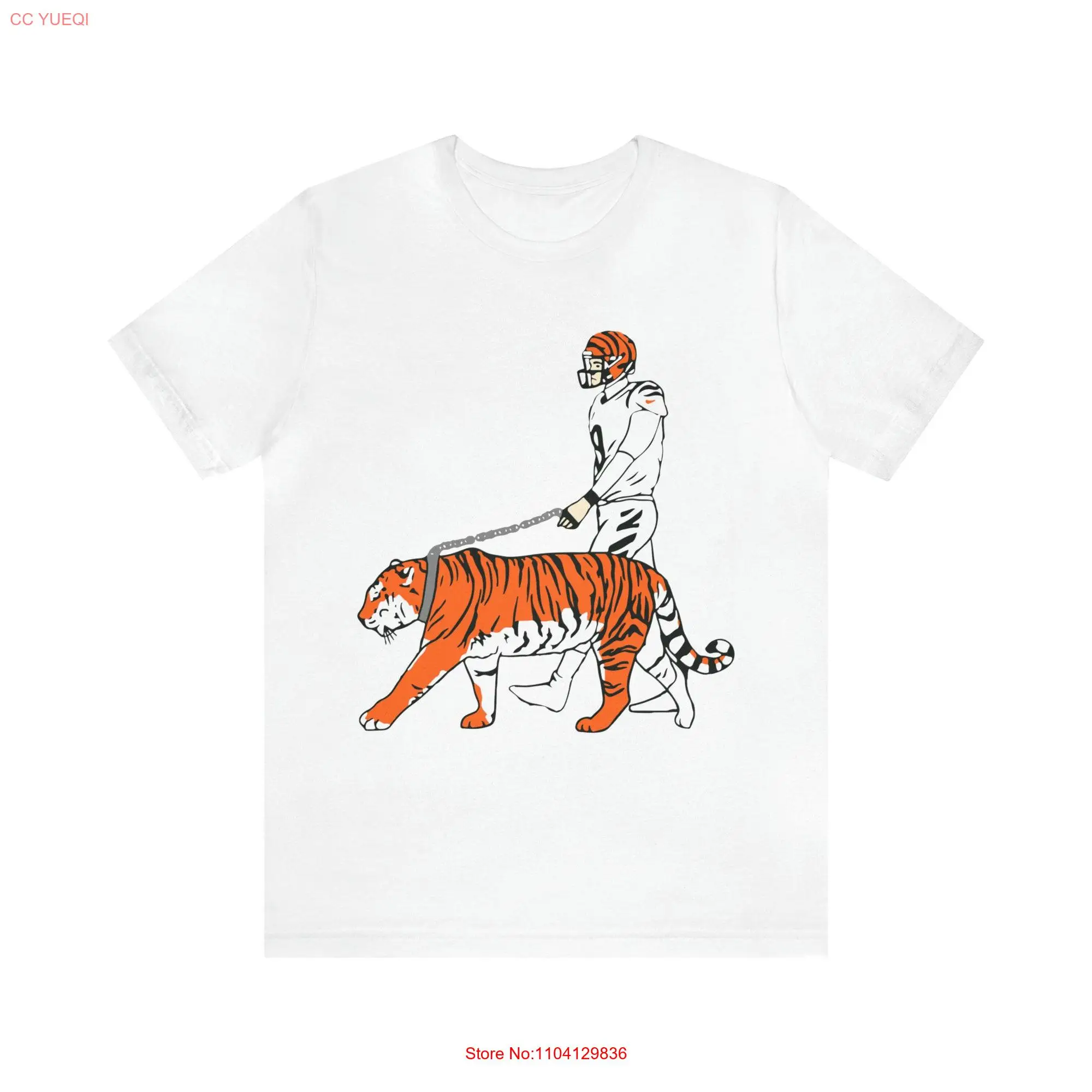 Joe Burrow T Shirt Cat Walk Bengals Tiger long or short sleeves