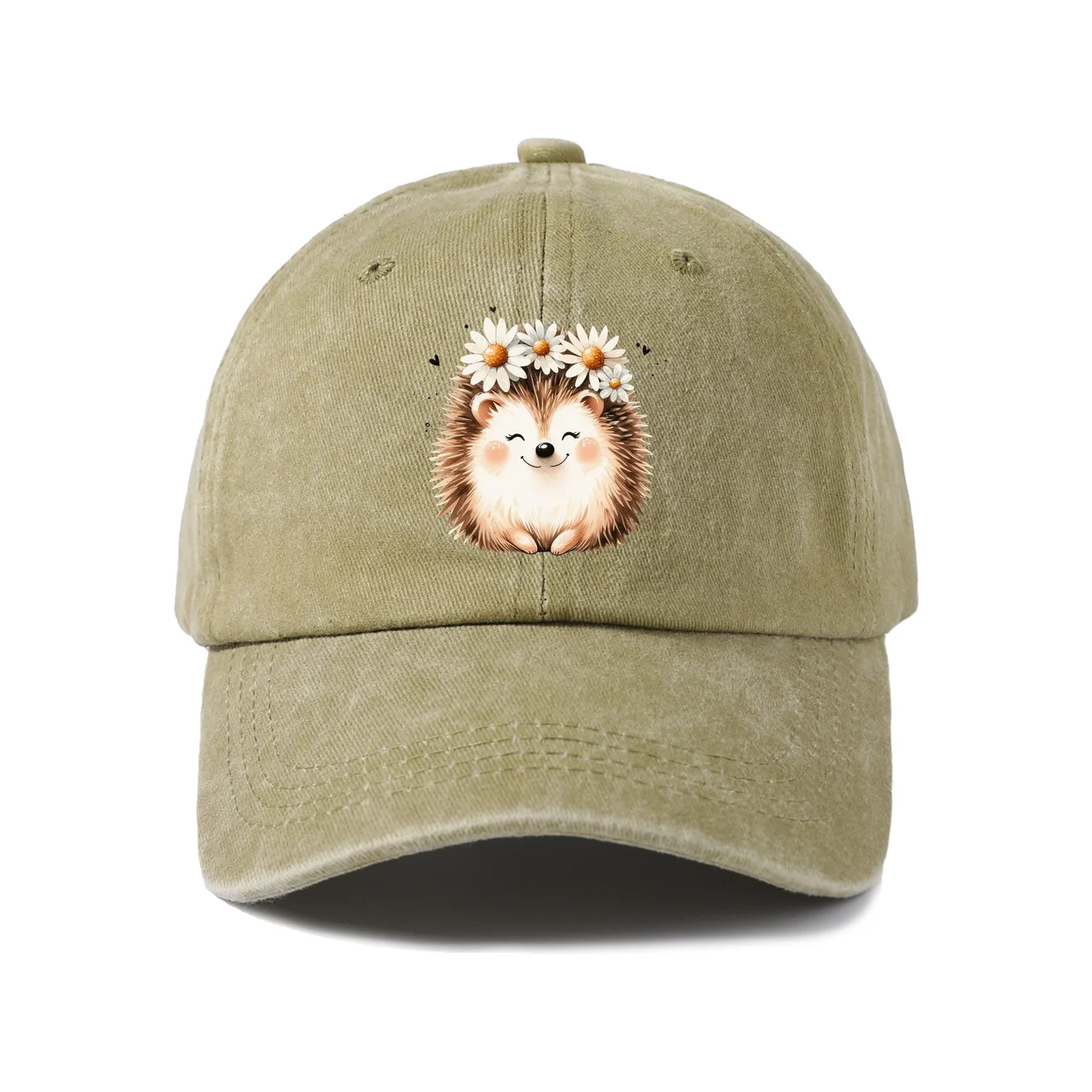 Pink One Eyed Monster Graphic Vintage Washed Baseball Cap, Adjustable Unisex Dad Hat, Weekend Gift