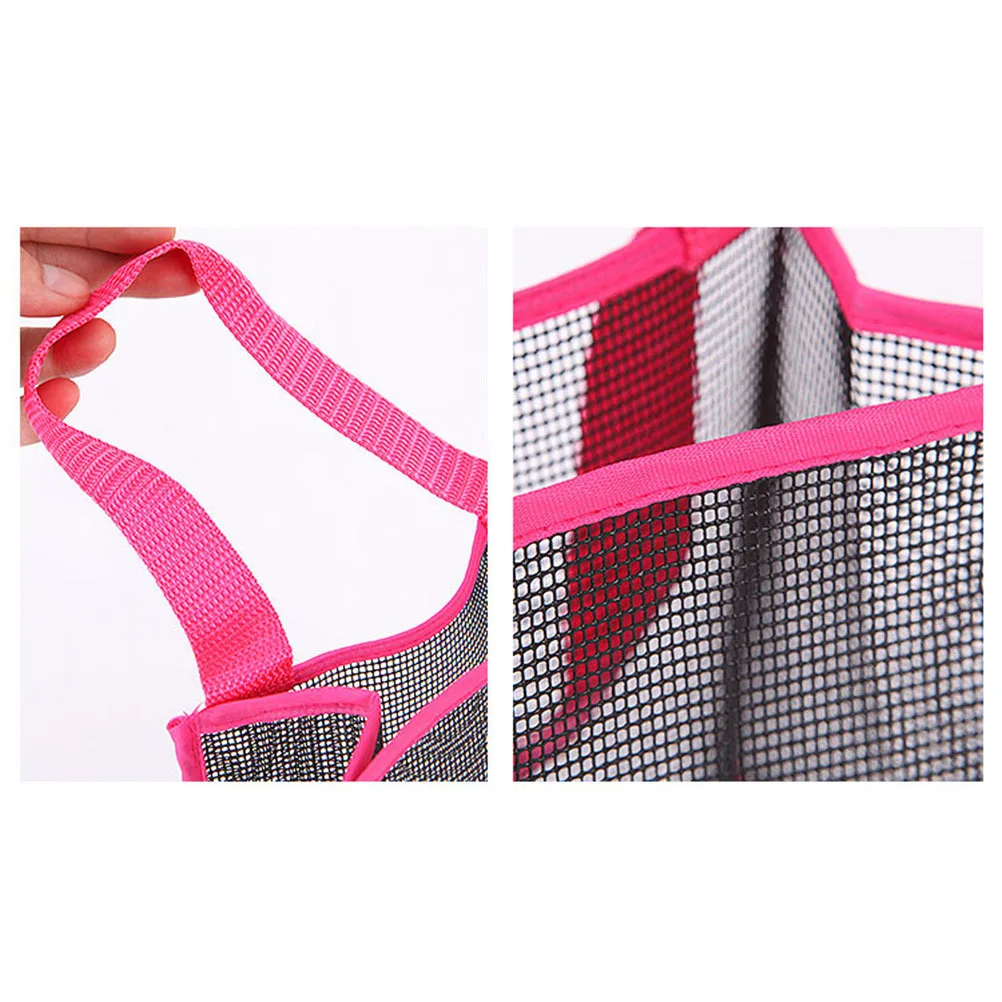 

Mesh Storage Bag For Kitchen Rose Red Size S, Hanging Organizer With Ventilated Design, Side Bottom Openings, Fits Trash