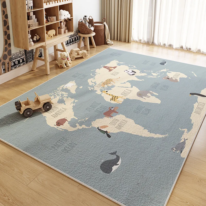 Baby crawling mat thickened crystal fleece baby living room home crawling mat folding unscented toddler floor mat